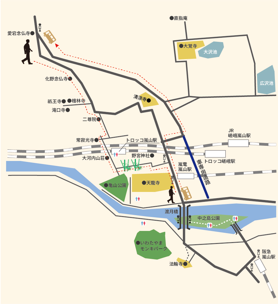 嵐山観光マップ
